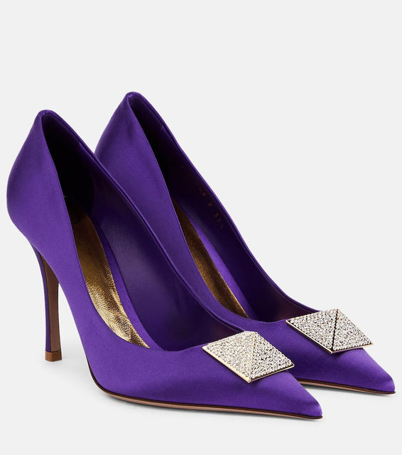Valentino Garavani One Stud satin pumps