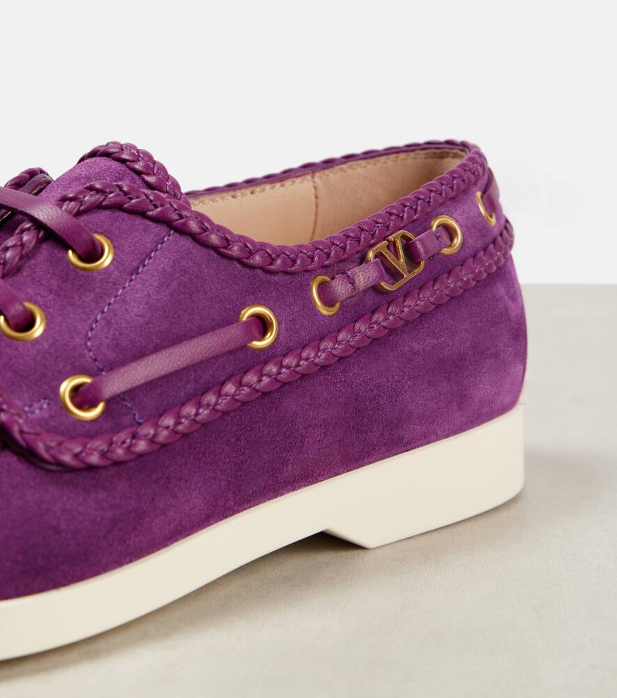 Valentino Garavani Palm Avenue suede boat shoes