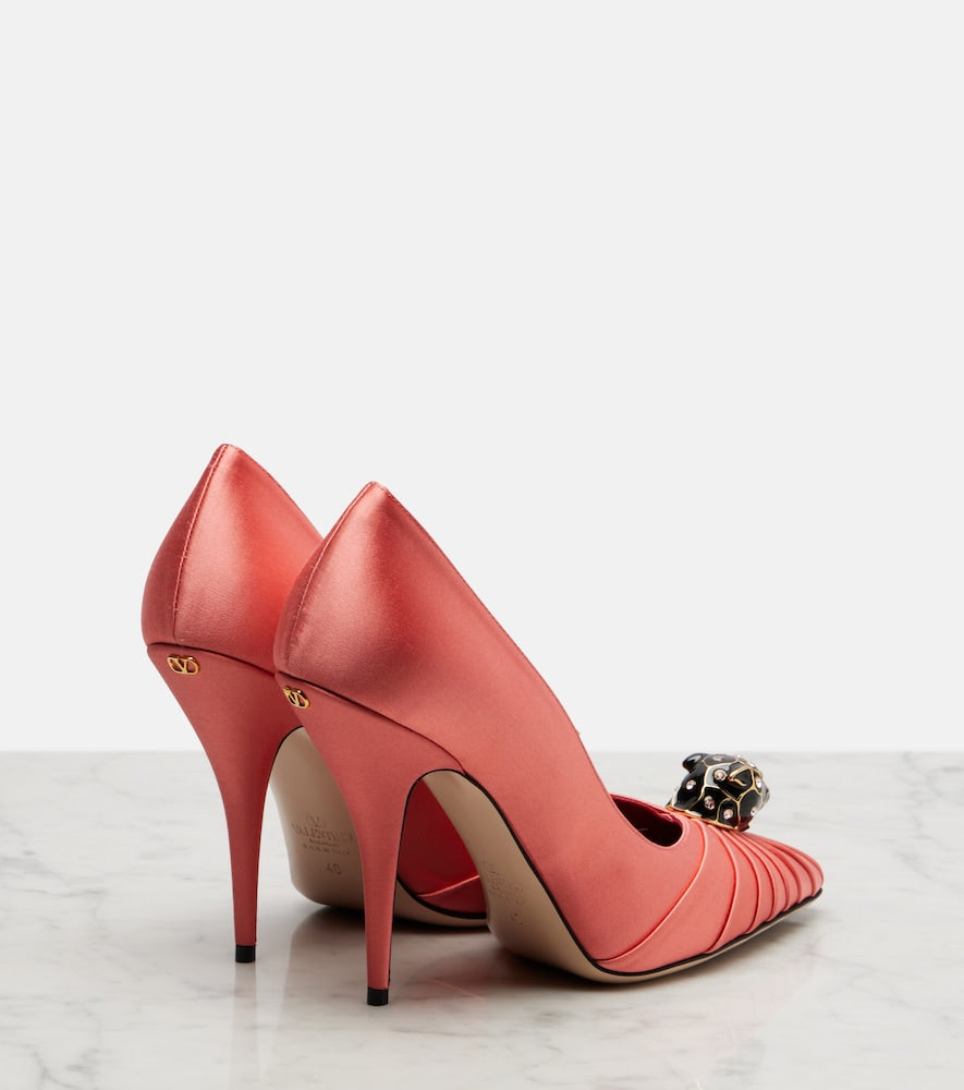 Valentino Garavani Pas De Chat 105 embellished satin pumps