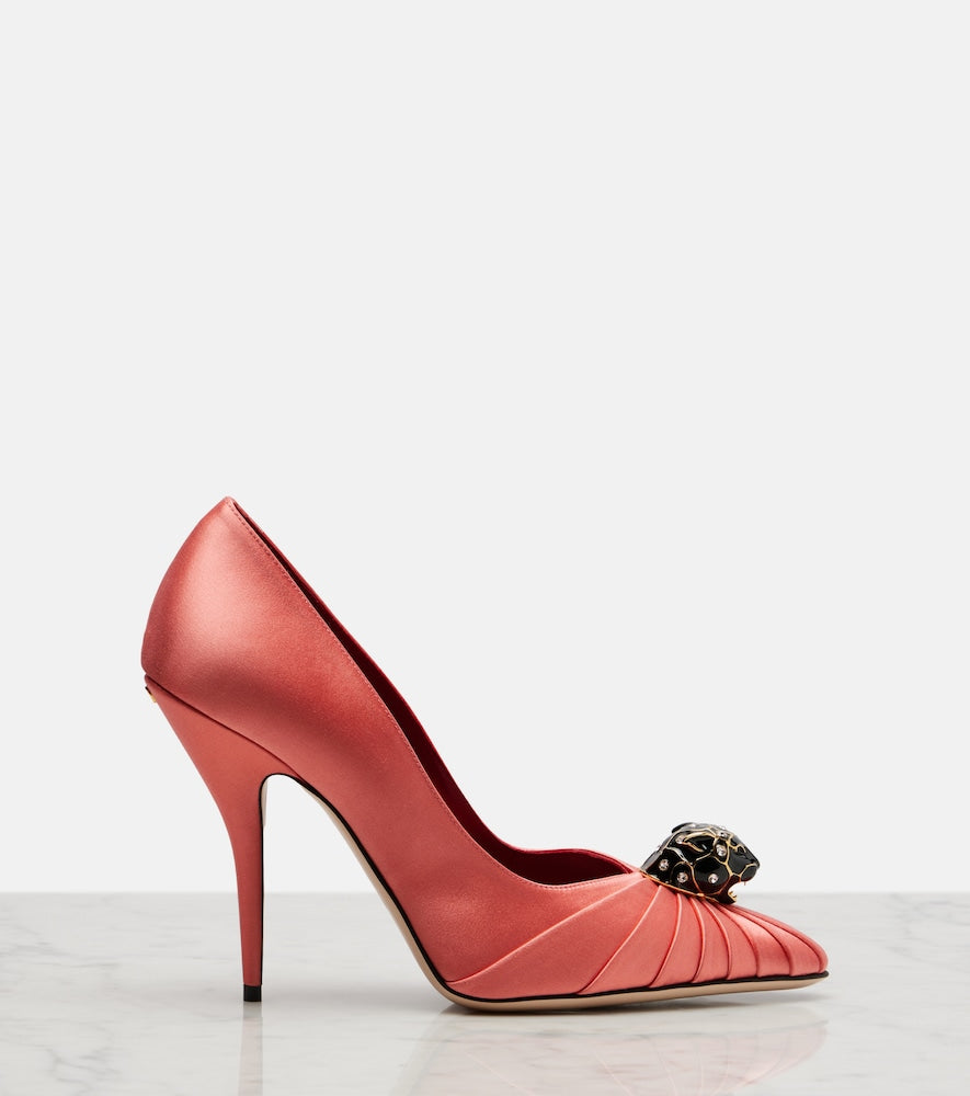 Valentino Garavani Pas De Chat 105 embellished satin pumps