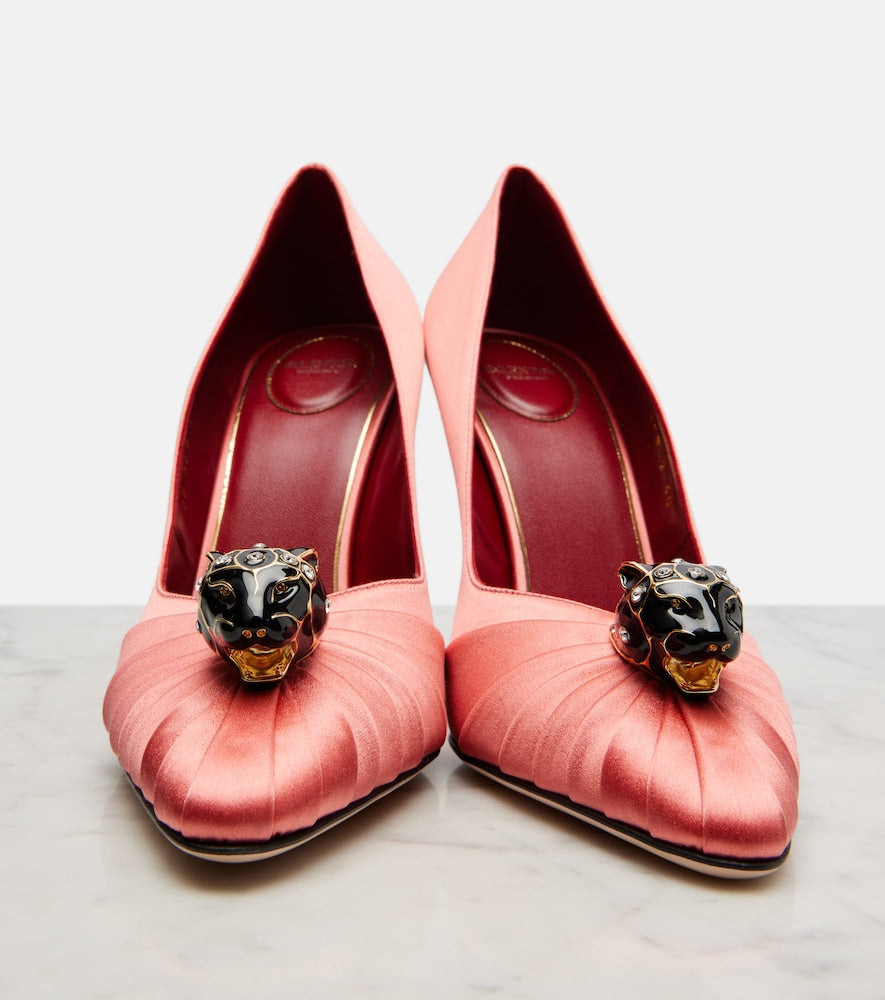 Valentino Garavani Pas De Chat 105 embellished satin pumps