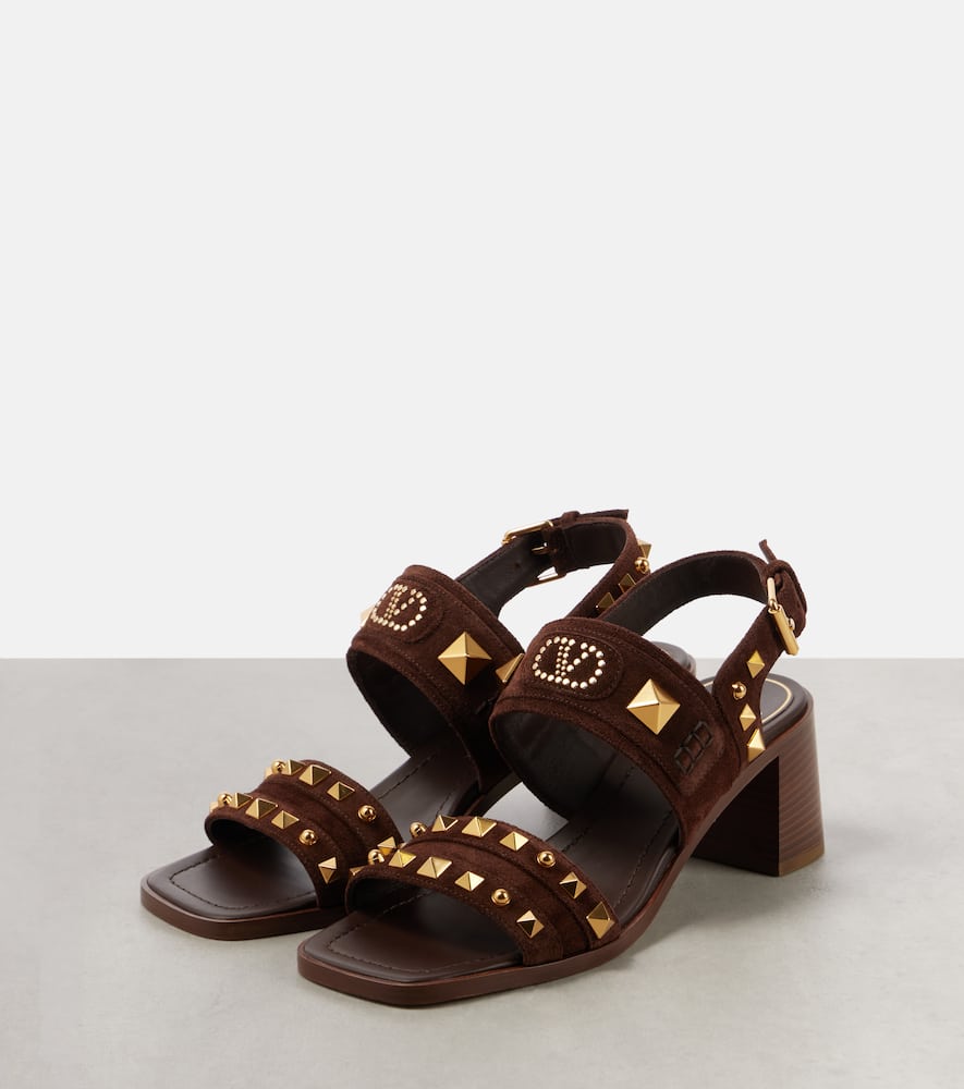 Valentino Garavani Plaster Caster Rockstud suede sandals