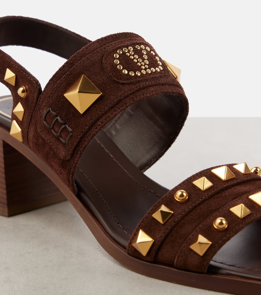 Valentino Garavani Plaster Caster Rockstud suede sandals