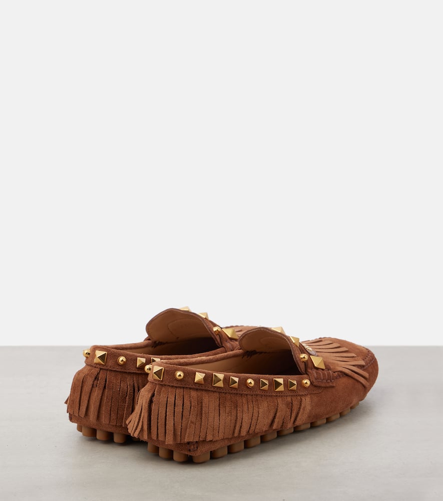 Valentino Garavani Plaster Caster VLogo suede driving shoes