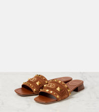 Valentino Garavani Plaster Caster studded suede slides
