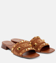 Valentino Garavani Plaster Caster studded suede slides