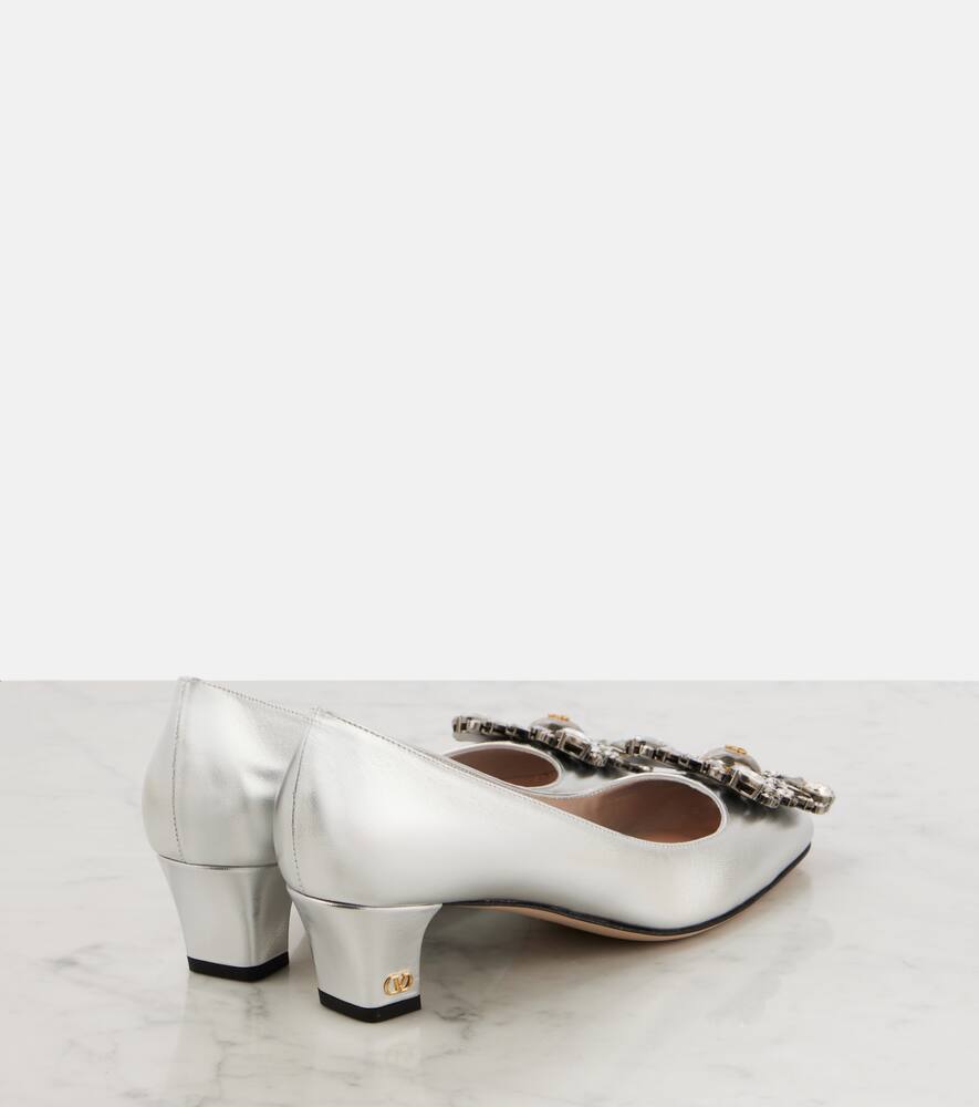 Valentino Garavani Preshoes 45 metallic leather pumps