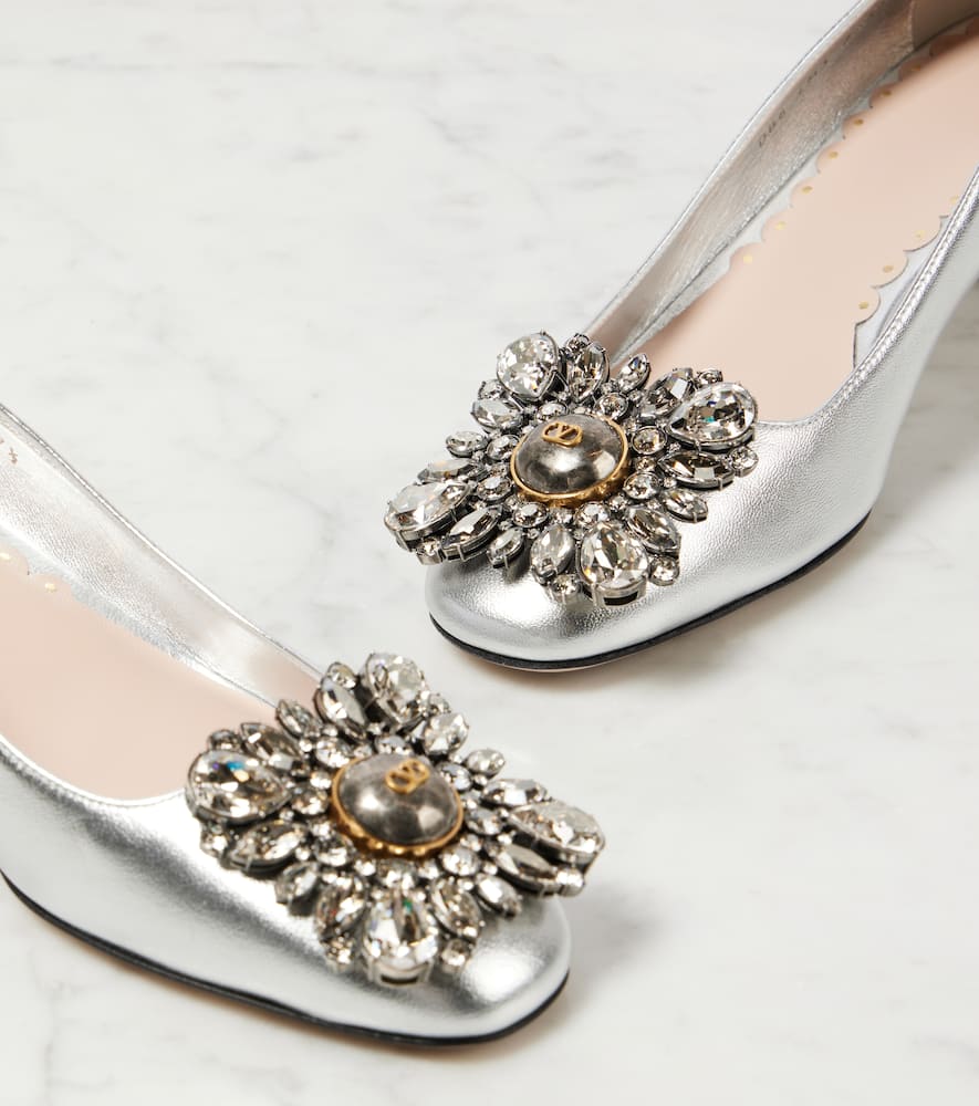 Valentino Garavani Preshoes 45 metallic leather pumps