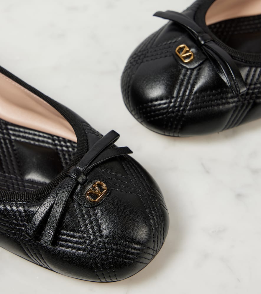 Valentino Garavani Quiltie leather ballet flats
