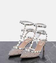 Valentino Garavani Rockstud 65 leather-trimmed pumps