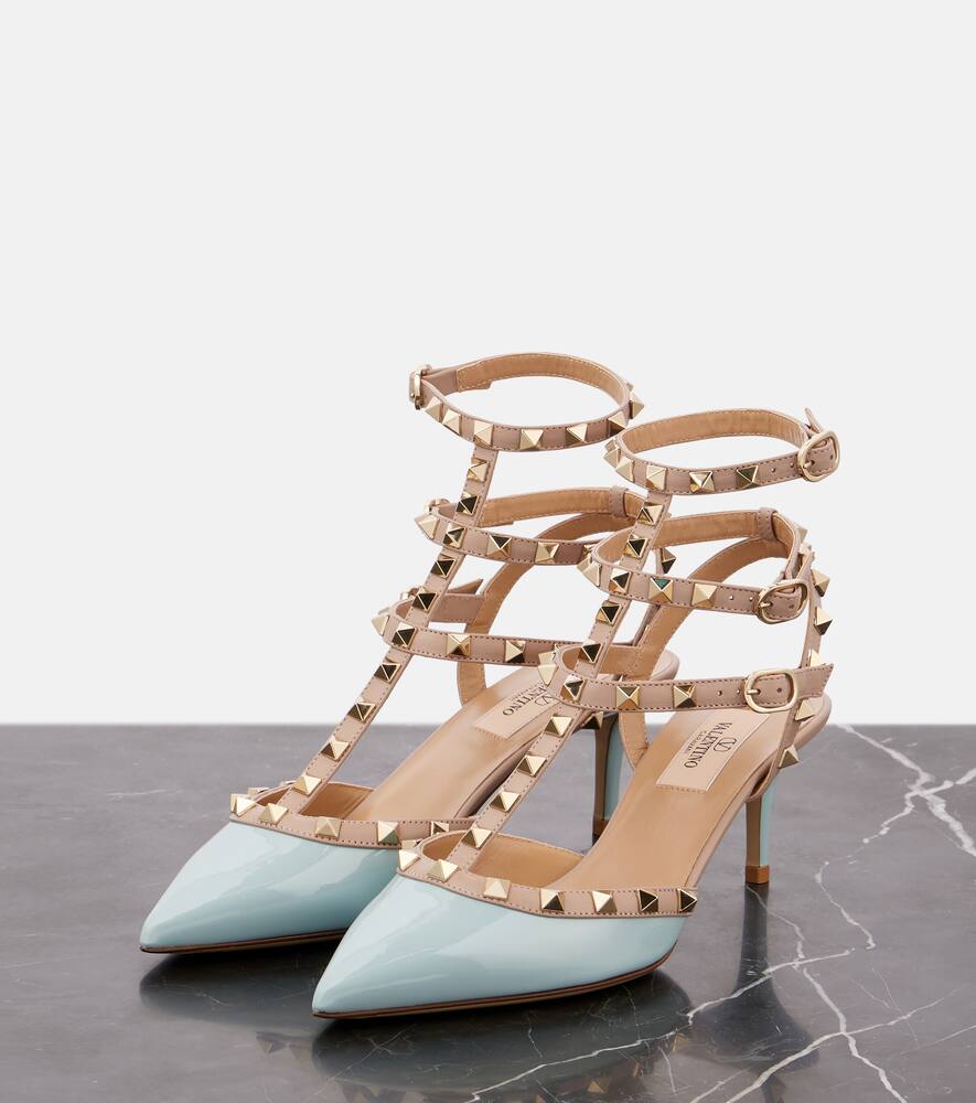 Valentino Garavani Rockstud Caged 65 patent leather pumps