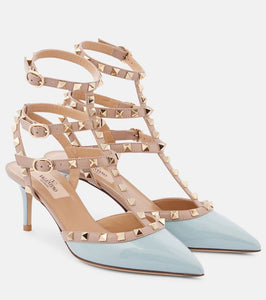 Valentino Garavani Rockstud Caged 65 patent leather pumps