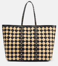 Valentino Garavani Rockstud Large checked tote bag. Shop Valentino Garavani Tote Bags for women now.