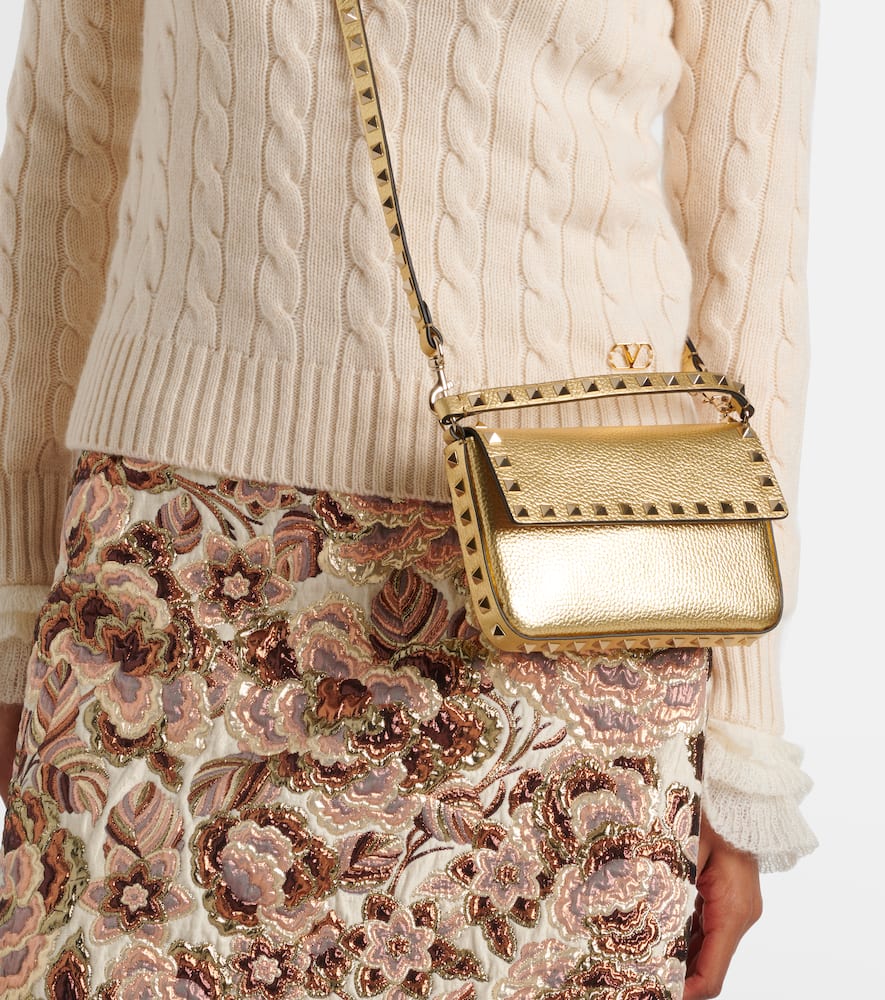 Valentino Garavani Rockstud Mini metallic leather shoulder bag