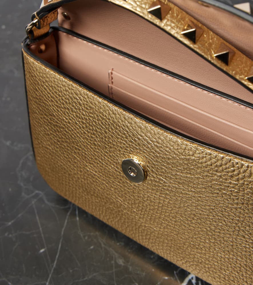 Valentino Garavani Rockstud Mini metallic leather shoulder bag