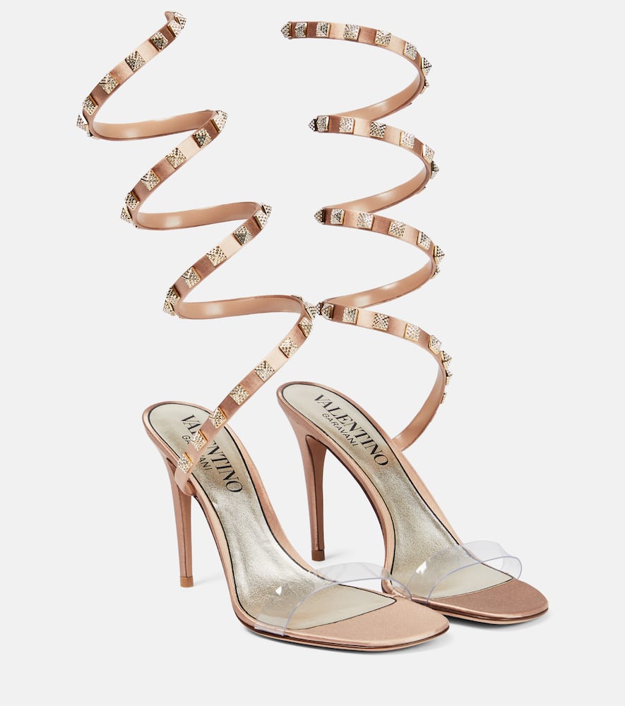 Valentino Garavani Rockstud PVC and leather sandals