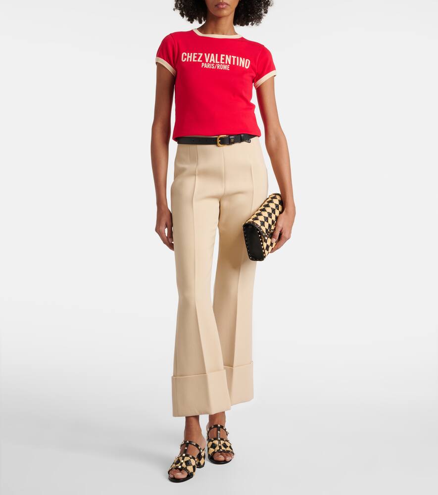 Valentino Garavani Rockstud Small raffia-effect shoulder bag