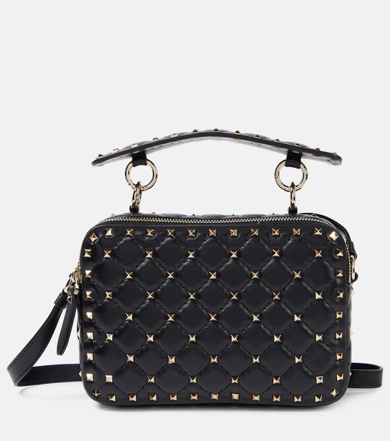 Valentino Garavani Rockstud Spike Small leather crossbody bag. Shop Valentino Garavani Top-Handle Bags for women now.