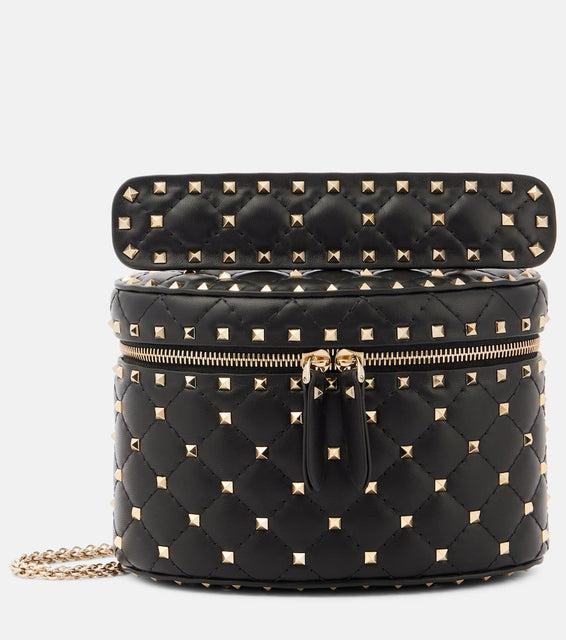 Valentino Garavani Rockstud Spike Small leather vanity bag. Shop Valentino Garavani Top-Handle Bags for women now.
