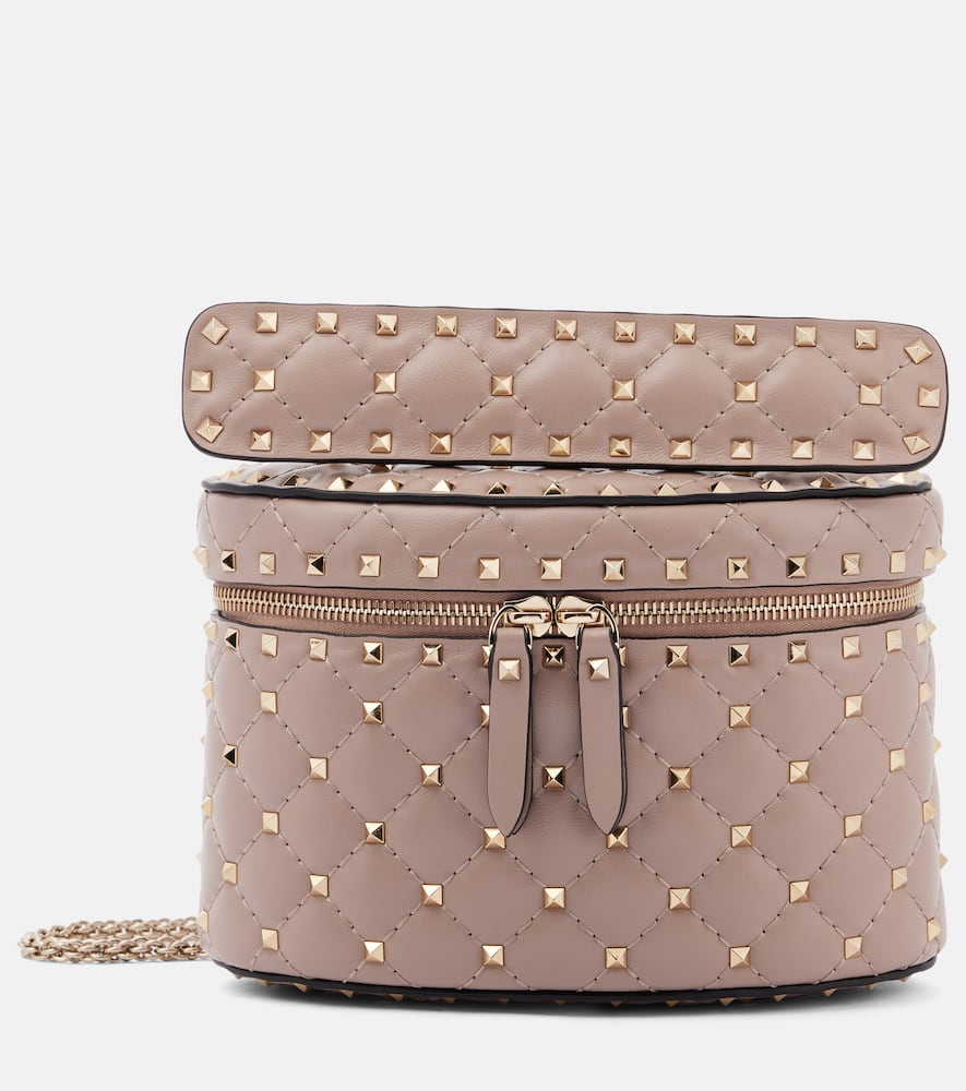 Valentino Garavani Rockstud Spike Small leather vanity bag. Shop Valentino Garavani Top-Handle Bags for women now.