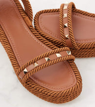 Valentino Garavani Rockstud Torchon leather espadrilles