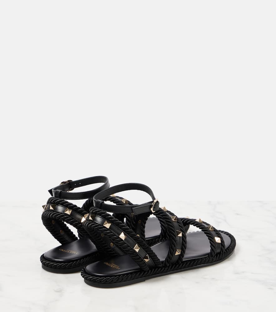 Valentino Garavani Rockstud Torchon leather sandals