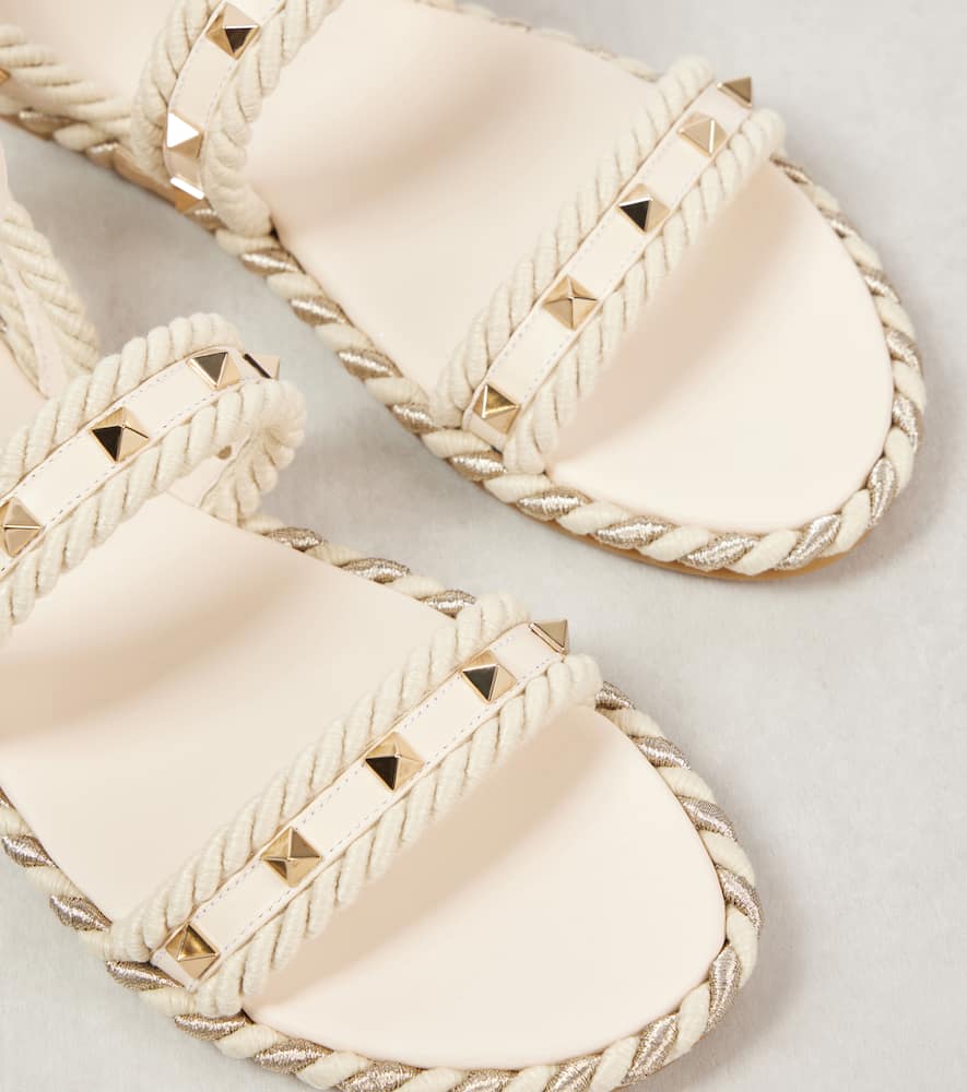 Valentino Garavani Rockstud Torchon leather sandals