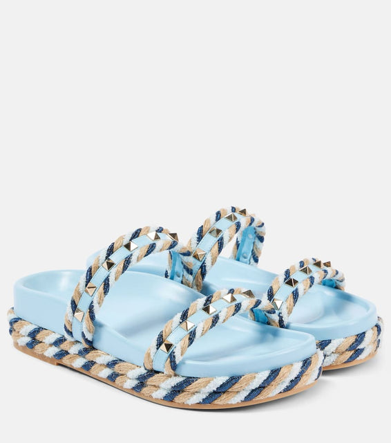 Valentino Garavani Rockstud Torchon leather sandals