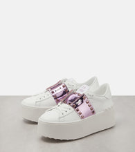 Valentino Garavani Rockstud Untitled leather platform sneakers
