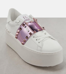 Valentino Garavani Rockstud Untitled leather platform sneakers