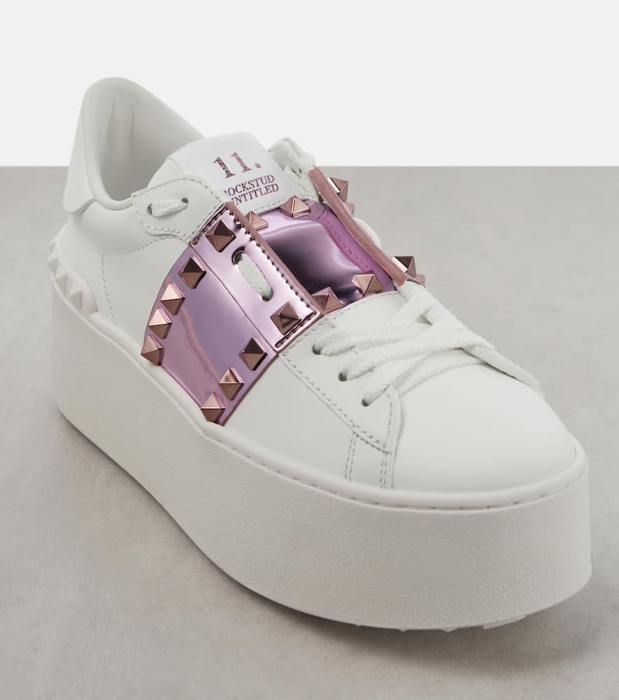 Valentino Garavani Rockstud Untitled leather platform sneakers