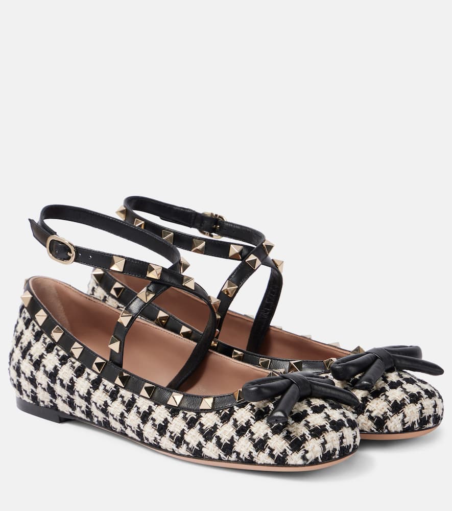 Valentino Garavani Rockstud boucl√É¬© ballet flats
