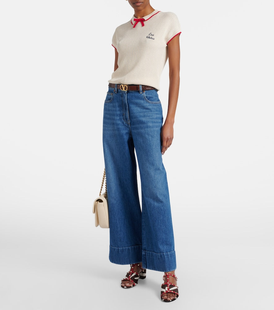 Valentino Garavani Rockstud calf hair and leather pumps