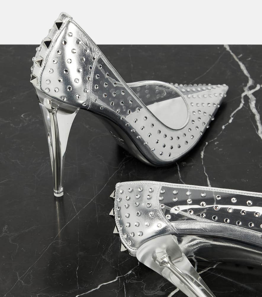 Valentino Garavani Rockstud embellished PVC pumps