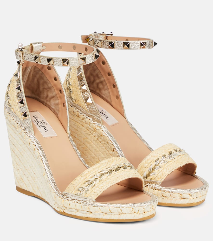Valentino Garavani Rockstud espadrille wedges