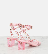 Valentino Garavani Rockstud leather and PVC sandals