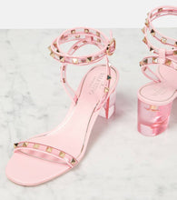 Valentino Garavani Rockstud leather and PVC sandals