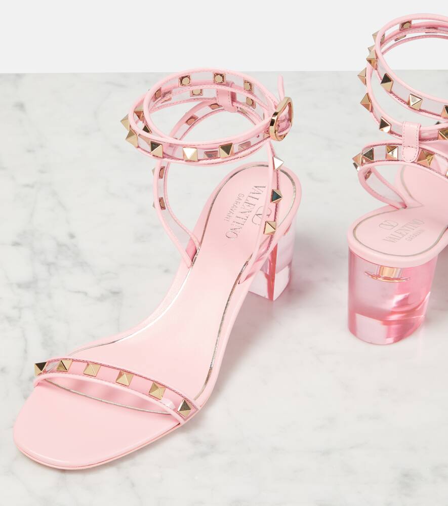 Valentino Garavani Rockstud leather and PVC sandals