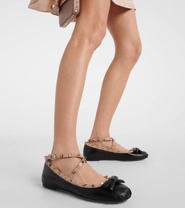 Valentino Garavani Rockstud leather ballet flats