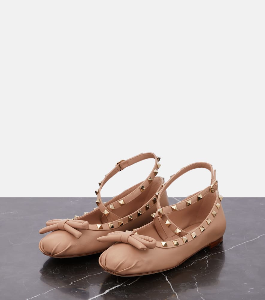 Valentino Garavani Rockstud leather ballet flats