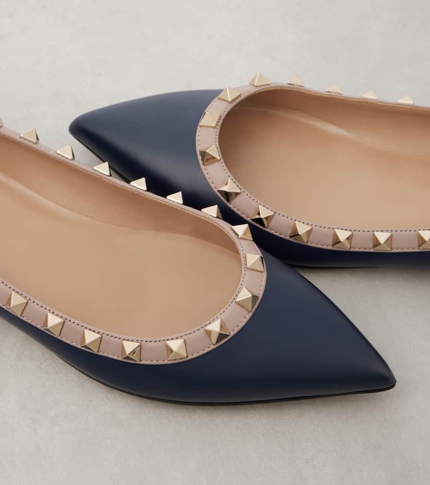 Valentino Garavani Rockstud leather ballet flats
