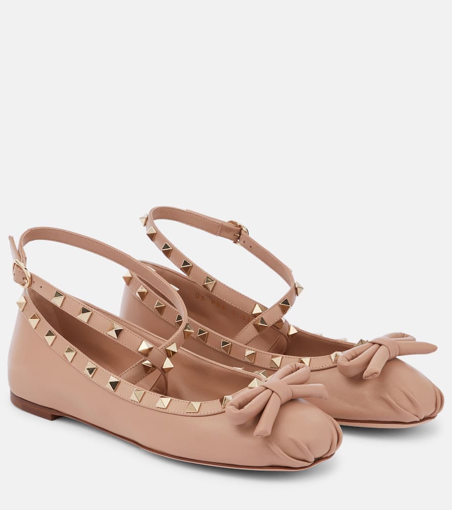Valentino Garavani Rockstud leather ballet flats