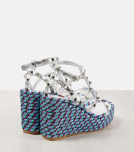 Valentino Garavani Rockstud leather espadrille wedges