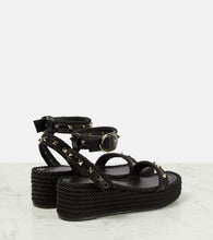 Valentino Garavani Rockstud leather espadrille wedges