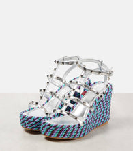 Valentino Garavani Rockstud leather espadrille wedges