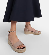 Valentino Garavani Rockstud leather espadrille wedges