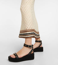 Valentino Garavani Rockstud leather espadrille wedges