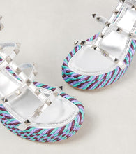 Valentino Garavani Rockstud leather espadrille wedges