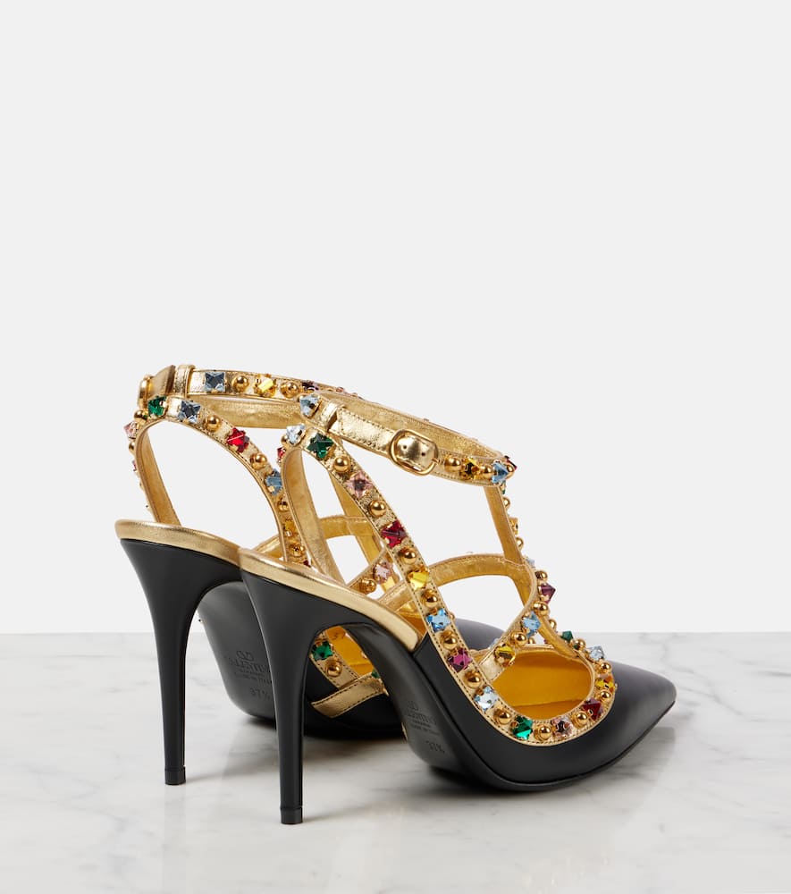 Valentino Garavani Rockstud leather slingback pumps