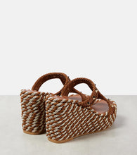 Valentino Garavani Rockstud leather wedge espadrilles
